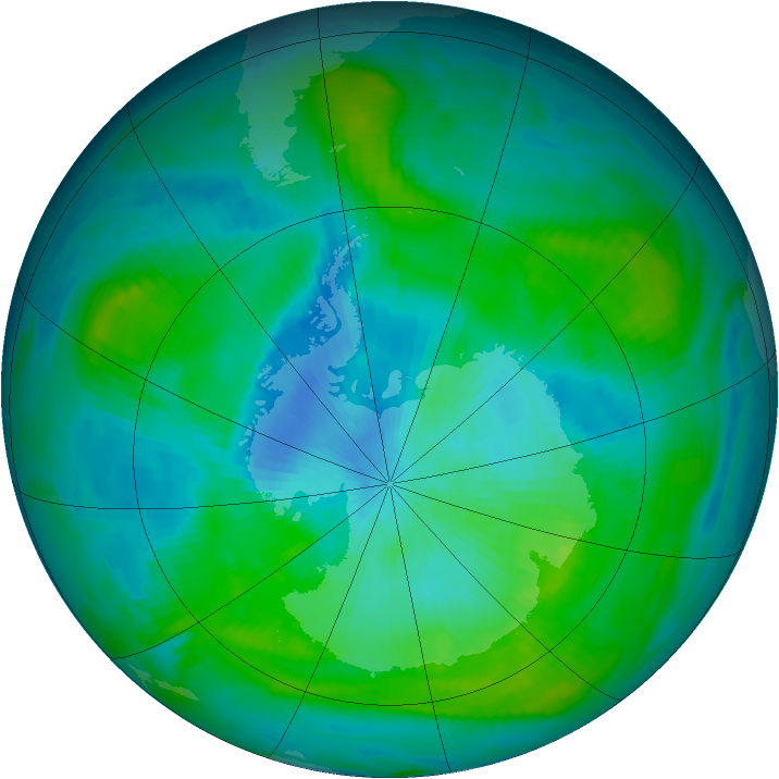 Antarctic ozone map for 28 February 1979